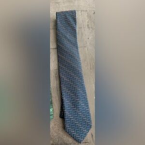 Jos. A. Bank Blue Chevron Pattern Woven Tie